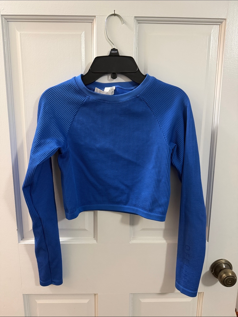 aerie Royal Blue Ribbed Crewneck Top